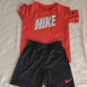 Nike Red Tee and Black Shorts Combo